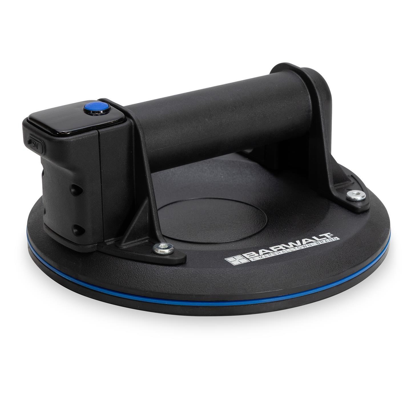 BARWALT V300E Battery Vacuum Suction Cup Gripster, 136 kg, Handheld electric vacuum lifter, round cup, 136 kg by Barwalt