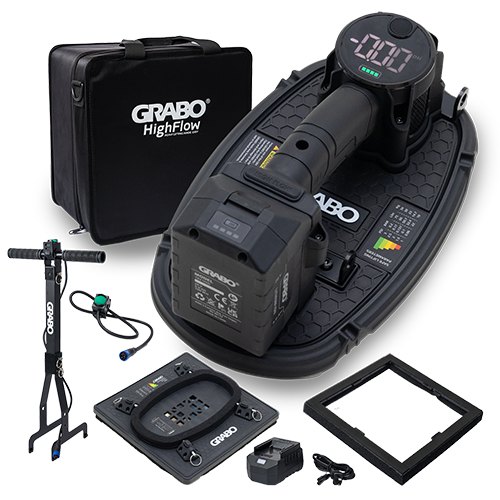 GRABO HighFlow Suction Gripster for Porous Pavers, 242 lb, Handheld electric vacuum lifter, high flow pump, 242 lb by GRABO