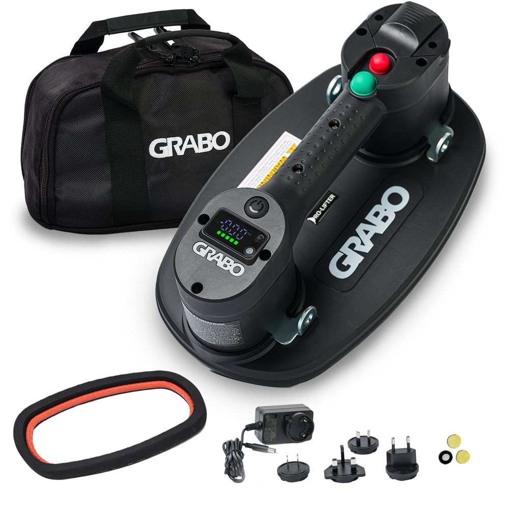 GRABO Pro Lifter 20 Suction Cup, 375 lb, Handheld electric vacuum lifter, 20 L/min pump, 375 lb by GRABO