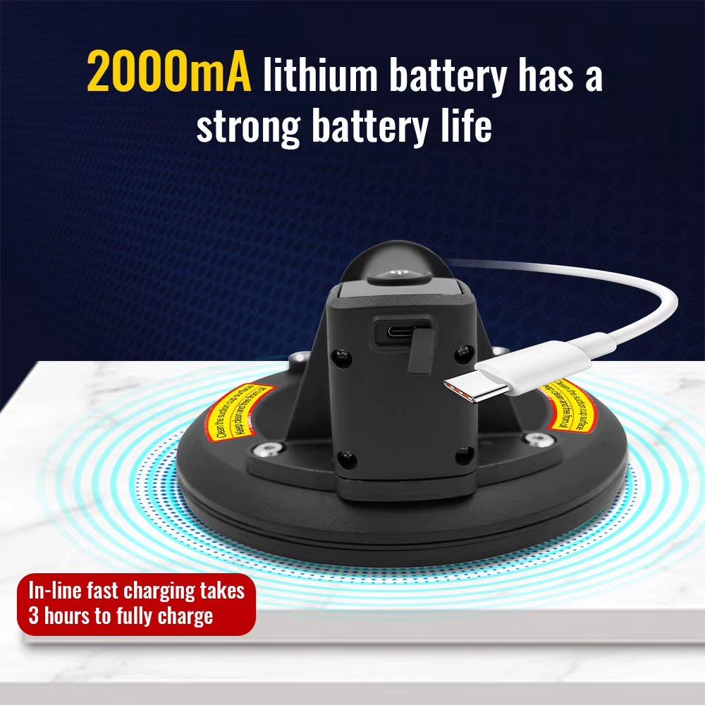 8-inch Electric Vacuum Suction Cup, 200 kg, Handheld electric vacuum lifter, round cup, 8 in (203 mm), 200 kg by OEM (China direct)