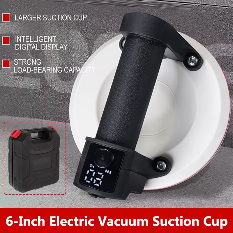 Smart Display 6inch Electric Vacuum Cup Lifter, 200 kg (at $37.11), Mini electric vacuum lifter, round cup, 6 in (152 mm), 200 kg by OEM (China direct)