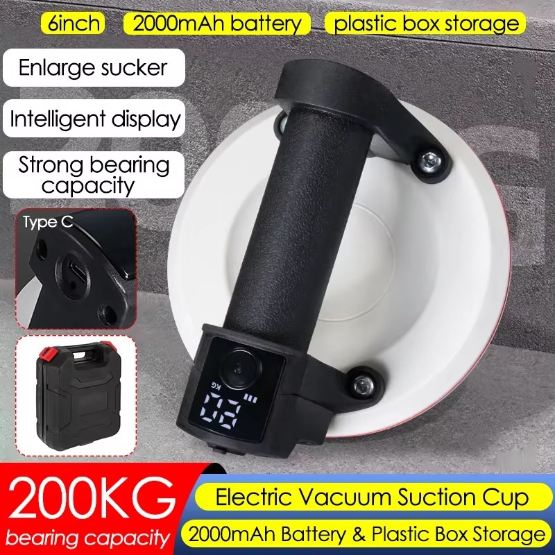 Smart Display 6inch Electric Vacuum Lifter, 200 kg (at $35.74), Mini electric vacuum lifter, round cup, 6 in (152 mm), 200 kg by OEM (China direct)