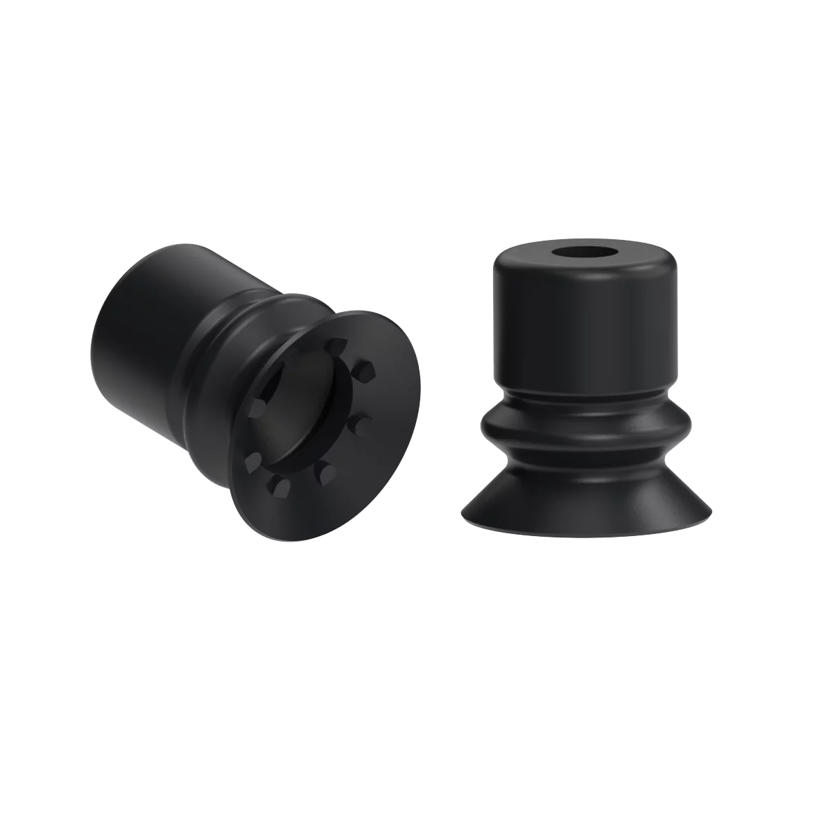 Bellows vacuum cup diam. 15 mm (1.5 bellows) NBR black, bellows vacuum cup sbf a flexible lip 15 mm 1 5 bellows by FIPA