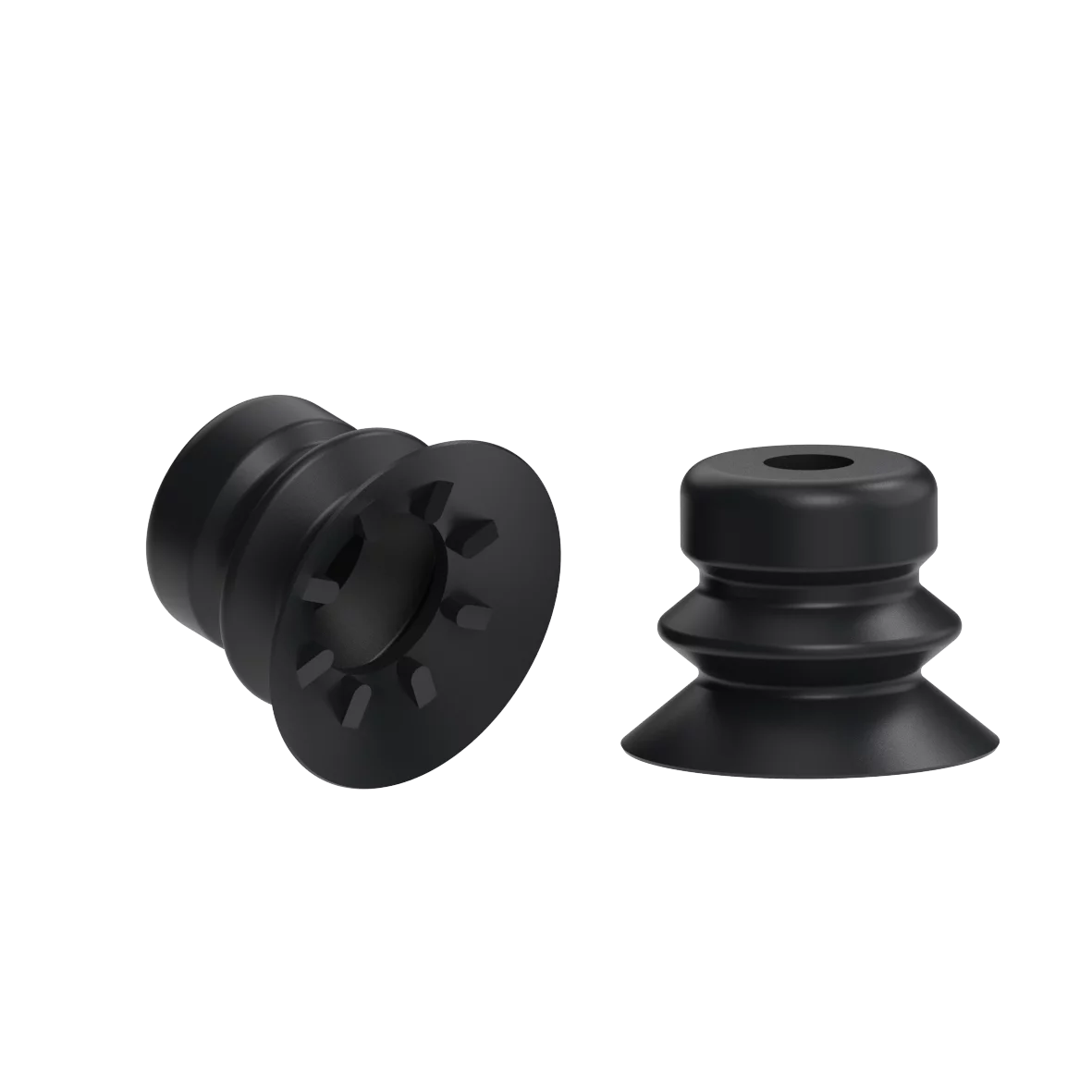 Bellows vacuum cup diam. 25 mm (1.5 bellows) NBR black, bellow vacuum cup sbf a flexible lip 25 mm 1 5 bellows by FIPA