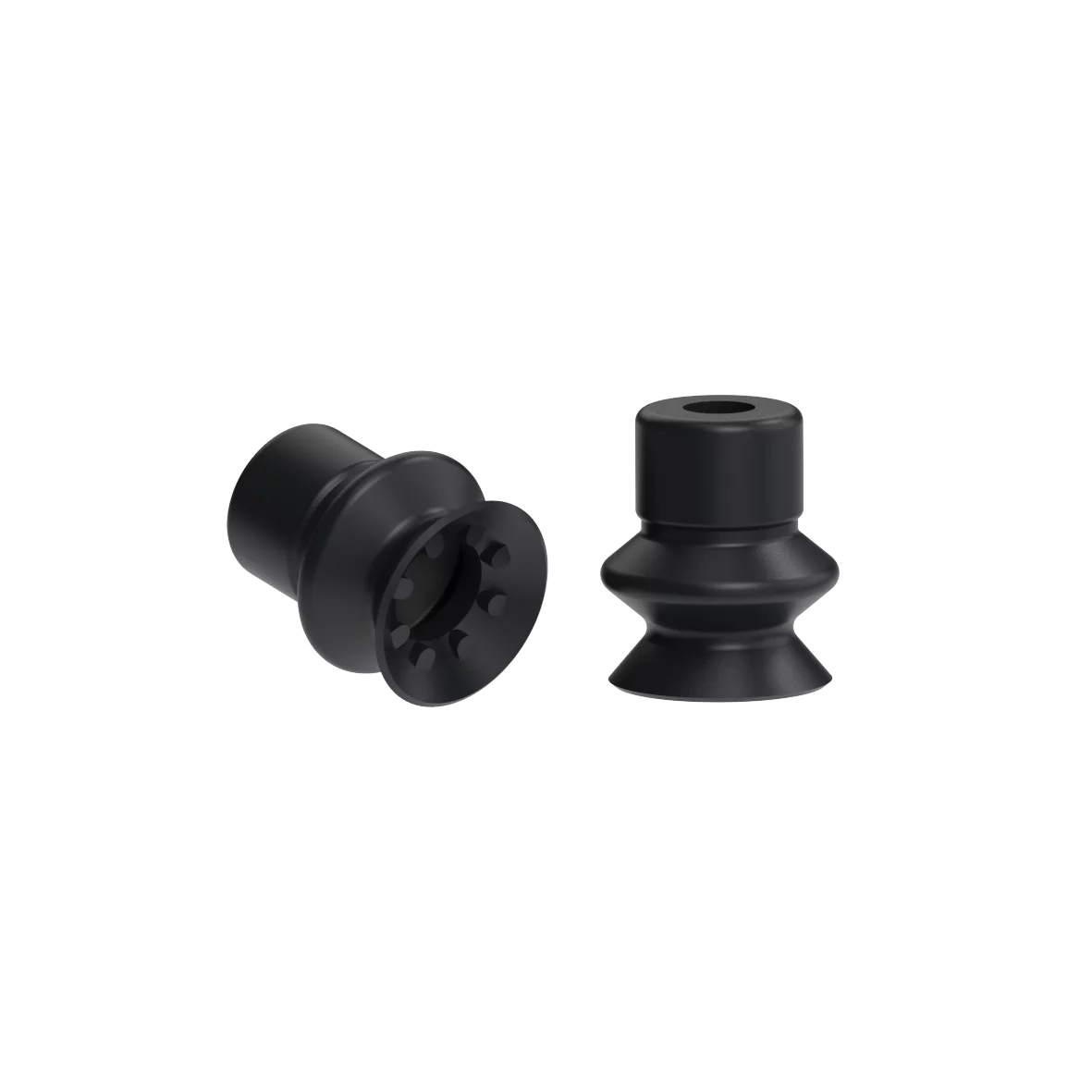 Bellows vacuum cup diam. 8 mm (1.5 bellows) NBR black, bellows vacuum cup sbf a flexible lip 8 mm 1 5 bellows by FIPA