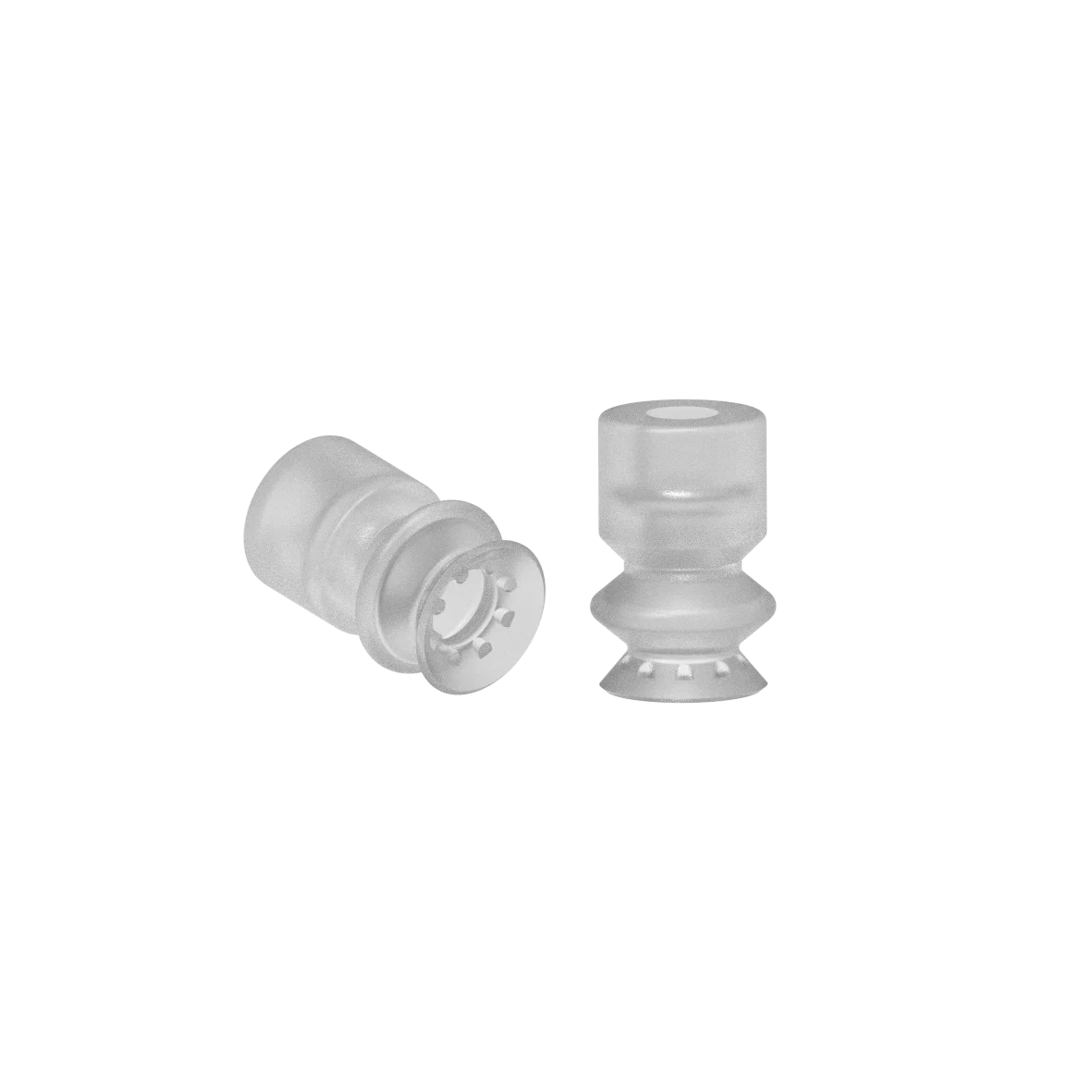 Bellows vacuum cup diam. 6 mm (1.5 bellows) silicone transparent, bellows vacuum cup sbf a flexible lip 6 mm 1 5 bellows by FIPA