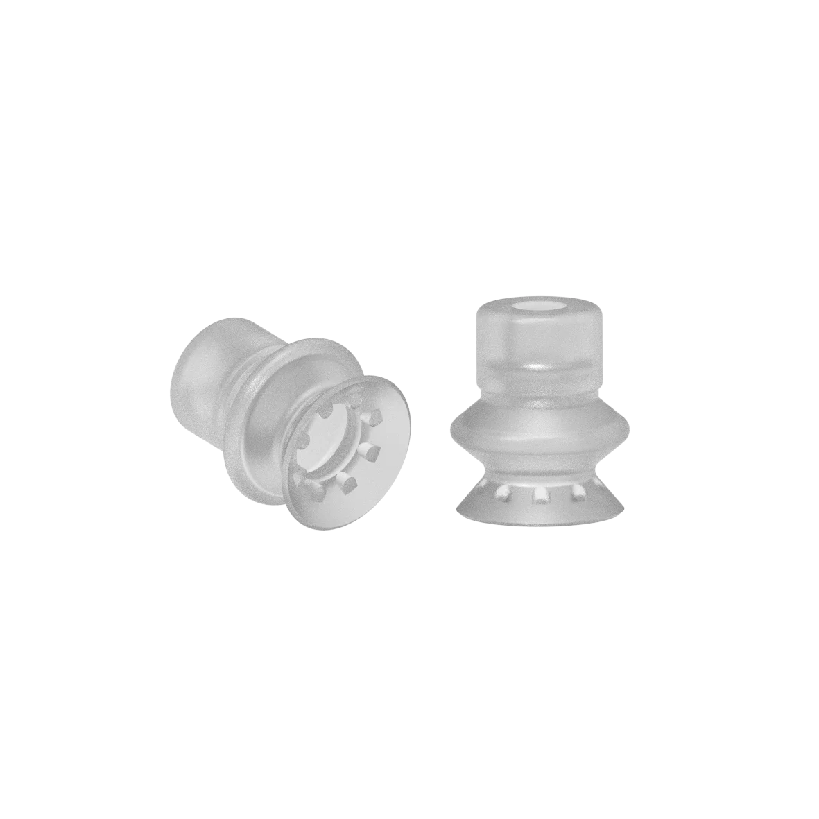 Bellows vacuum cup diam. 8 mm (1.5 bellows) silicone transparent, bellows vacuum cup sbf a flexible lip 8 mm 1 5 bellows by FIPA