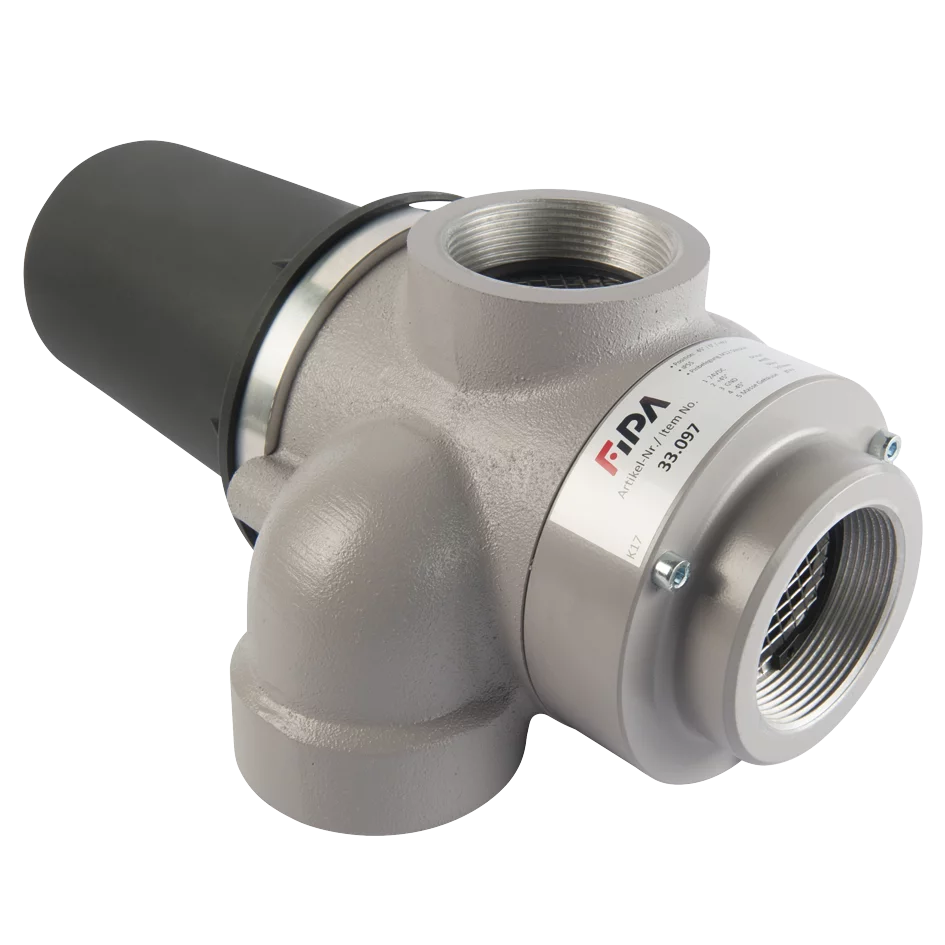 Change over valve vacuum / pressure nominal width: G2"=50,4 mm, material: Aluminium, electro pneumatic reversing valves for side channel blowers by FIPA