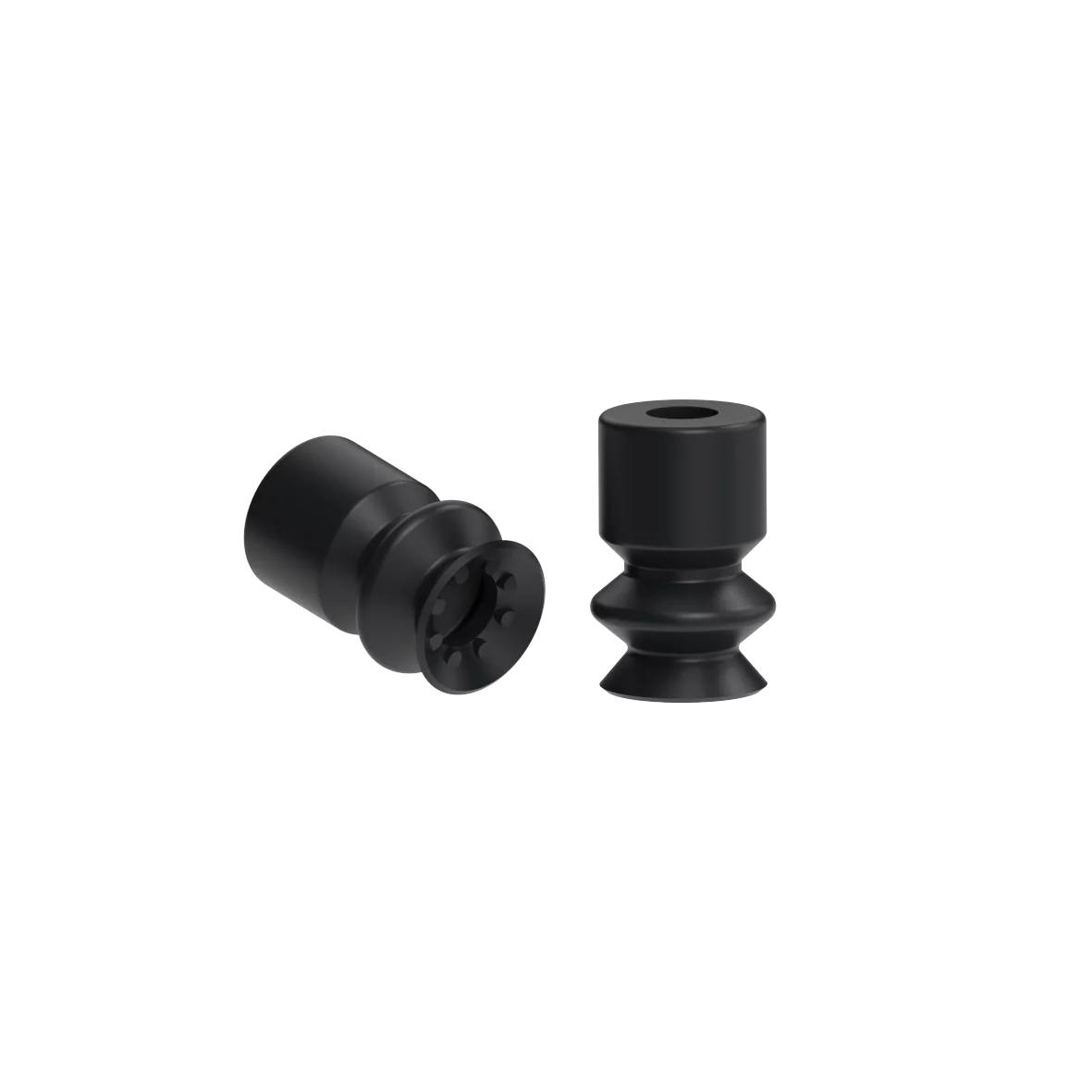 Bellows vacuum cup diam. 6 mm (1.5 bellows) NBR black, bellows vacuum cup sbf a flexible lip 6 mm 1 5 bellows by FIPA